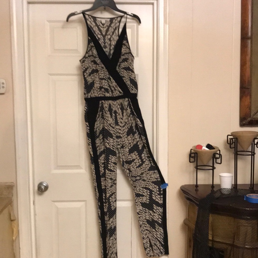 Diane Von Furstenberg black and white jumpsuit
